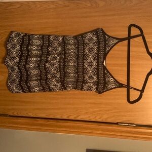 Black and white spaghetti strap romper